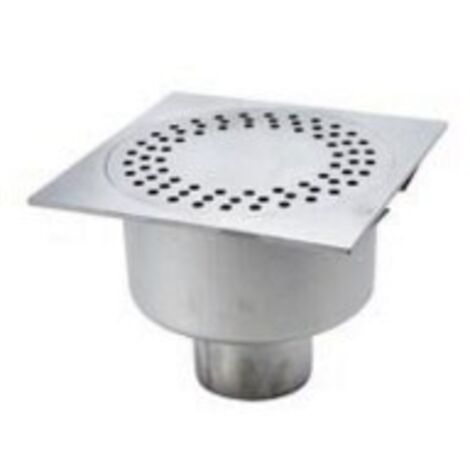 Siphon De Sol Extérieur Acier Inoxydable 304 Carré 15x15cm - Drainage Efficace Et Anti-Odeurs