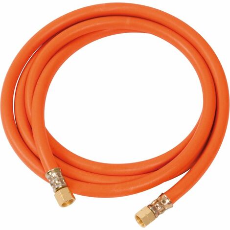 GCE – Tuyau flexible caoutchouc butane propane 3m – Raccord femelle 3/8” gauche – Pression 5 bars – Compatible postes à souder