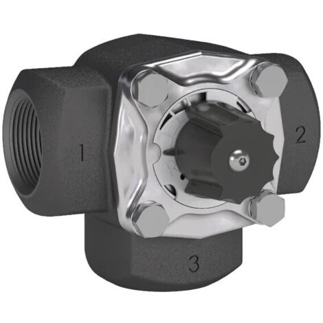 Thermador – Vanne mélangeuse 3 voies fonte taraudée 1''1/4 F – Pression max 10 bar – Joints toriques EPDM pour étanchéité renforcée (1/7)
