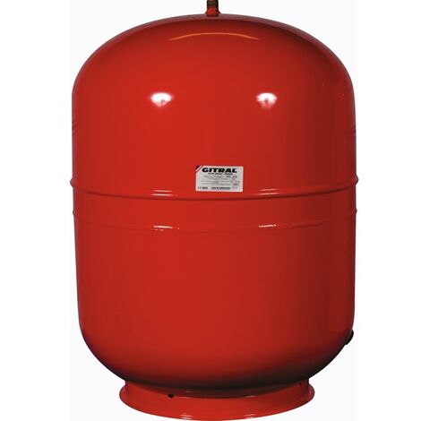 Gitral – Vase d'expansion 80L pour chauffage central – Prégonflage 1.5 bar – Température -10°C à +100°C – Raccord mâle 3/4'' (20x27)