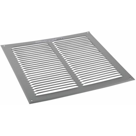 Grille d'aération à auvent aluminium anodisé - Forme rectangulaire - 200 x 100 mm - Anjos