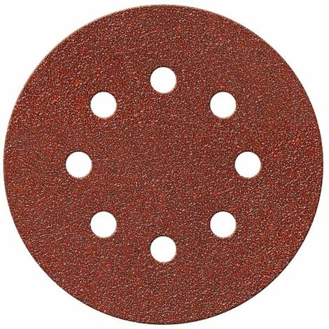 Disque auto-agrippant - SCID - Diamètre 125 mm - 8 trous - Grain 180 - Vendu par 10 (1/2)