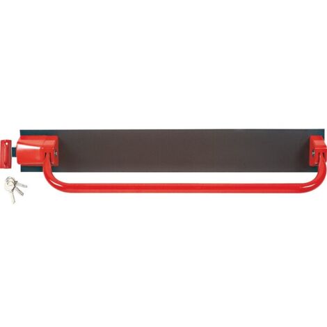 JPM – Serrure anti-panique 1 point gauche – Déverrouillage rapide – Barre classique rouge – Pour portes d'entrée – Installation à pêne latéral - 271000-01-2B