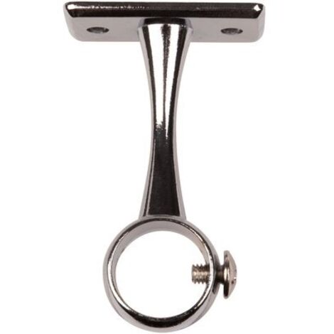 Support de tube rond zamack chromé - Duval - 25X60 mm
