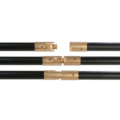 Canne de ramonage 1 m – Diamètre 18 mm – Raccord laiton autobloquant M12 x 75 – Pour nettoyage conduits cheminée – DMO