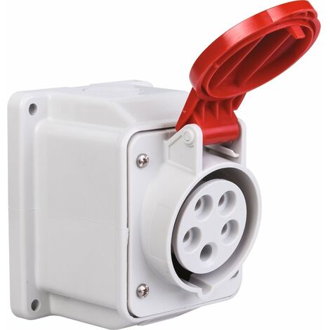 Socle de prise en saillie à 10 degrés protégée - Gewiss - 16 A - 400 V