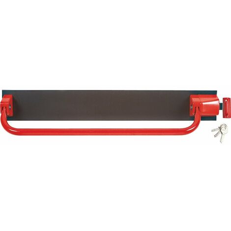 JPM – Barre de chaufferie anti-panique pour cylindre rond – Déverrouillage rapide – Sens d'ouverture droite – Longueur 700 mm – Couleur rouge