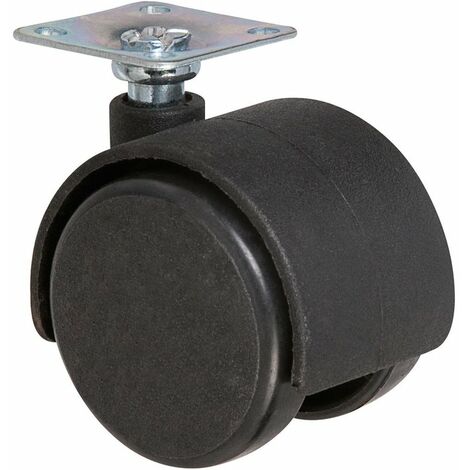 Roulette jumelée ameublement à platine pivotante série S49 P - Caujolle - D40