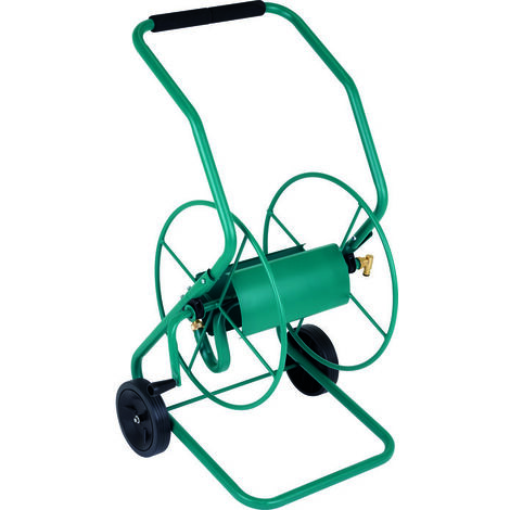 Dévidoir Enrouleur Sur Roue Pour Tuyau D'arrosage 560 X 1150 X 510 Maxi 120 Mêtres - Cap Vert (1/6)