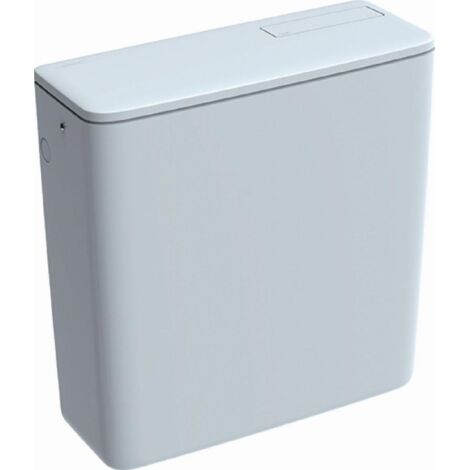 Geberit – Réservoir de chasse d'eau silencieux – Double touche – Rinçage interrompable – Alimentation latérale – Isolé contre condensation