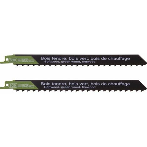 Lame de scie sabre classique bois SCID - Epaisseur 1,2 mm - Longueur 230 mm - Vendu par 2 (1/2)