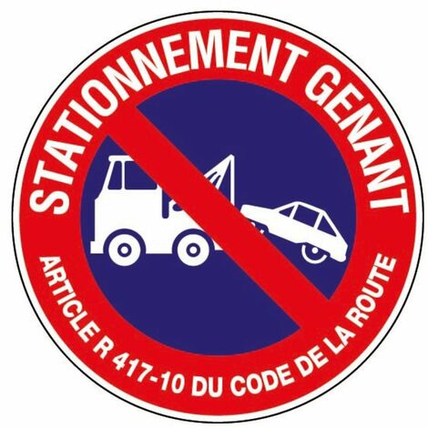 Disque plastique diamètre 30 cm Novap - Stationnement gênant