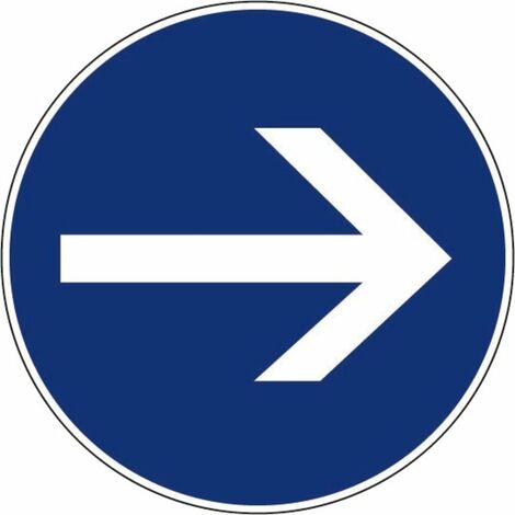 Novap – Panneau d'obligation rond 300mm – Résistant aux intempéries – Pré-percé pour installation facile – Normes NF ISO – 4060408