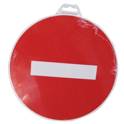 Novap – Panneau Sens interdit 30 cm – Matériau polystyrène résistant aux intempéries – Fixations invisibles – Visibilité 12 m
