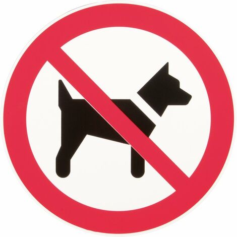 Panneau Interdit aux chiens - Rigide Ø300mm - 4061528