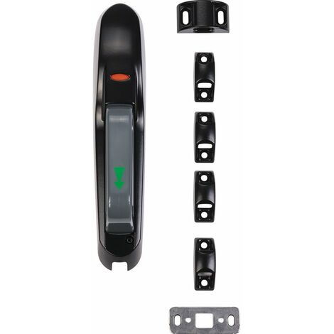 La Croisee Ds – Crémone pompier DEFY – Gâches alu laqué noir RAL9005 – Mécanisme de pêne verrouillage – Longueur 200mm - DS5211-013