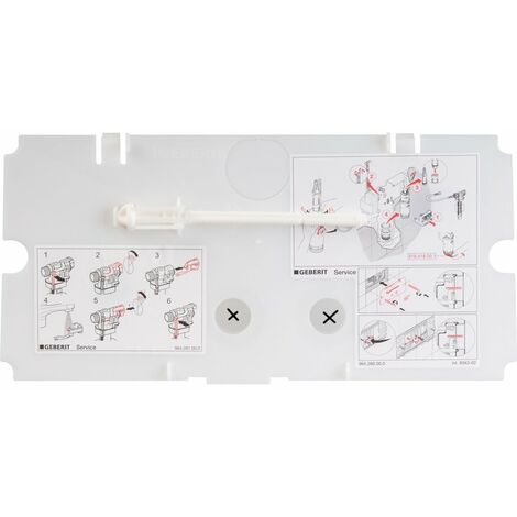 Geberit – Plaque de commande WC double touche 28.1 cm x 13.5 cm – Compatible réservoir encastré Twinline – Tige de déclenchement incluse (1/5)
