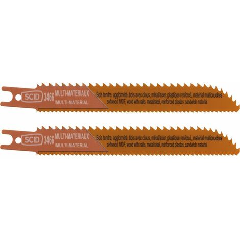 Lame de scie sabre classique multi-matériaux SCID - Epaisseur 0,9 mm - Longueur 150 mm - Vendu par 2 (1/4)