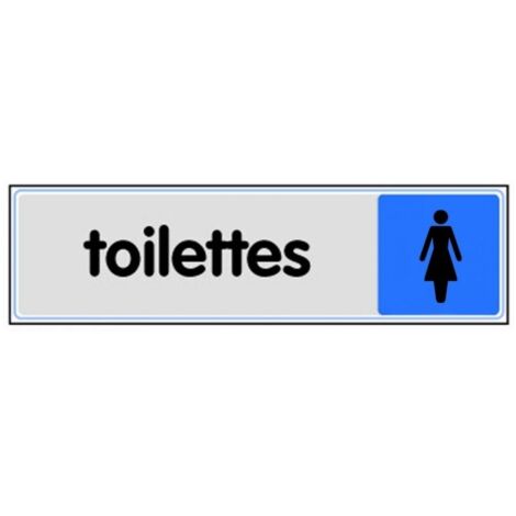 Plaque toilettes femmes en plexi couleur 170x45mm - NOVAP - 4036496