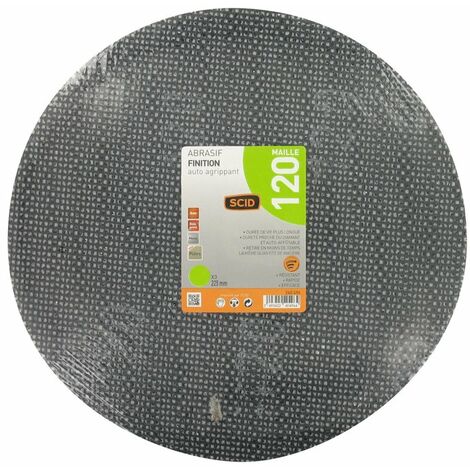 Disque maille - SCID - diamètre 225 mm - auto-agrippant - Grain 120 - Vendu par 3