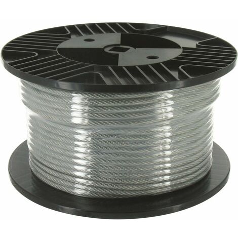 Câble métallique gainé PVC 1mm – Longueur 100m – Résistance 30kg – Flexible et résistant aux intempéries – Chapuis