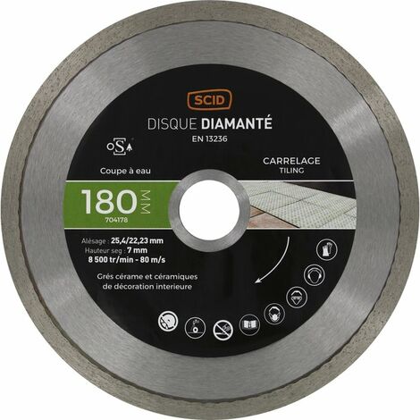Disque diamanté carreleur expert SCID - Diamètre 180 mm (1/5)