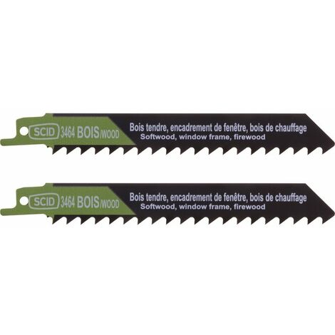 Lame de scie sabre classique bois SCID - Epaisseur 1,2 mm - Longueur 150 mm - Vendu par 2 (1/2)