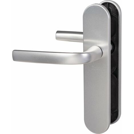 Vachette – Poignée de porte monobloc en aluminium anodisé argent – Entraxe 165 mm – Épaisseur de porte 40 mm – 3159152008208