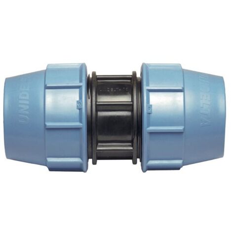 Ecolands – Raccord rapide à compression pour tube PE Ø 40 mm – Montage sans collage ni soudure – Étanchéité fiable sous pression – Corps PP-B anti-UV (1/2)