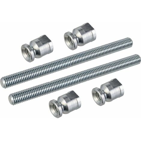 Vachette – Kit de fixation pour poignée PG Fix double – Acier – Longueur 60 mm – Diamètre vis M8 – Montage simple ou double