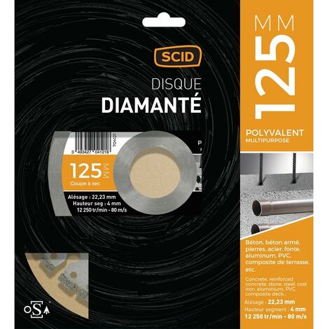 Disque diamanté matériaux carrelage SCID - Diamètre 115 mm - Vendu