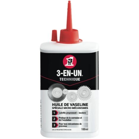 Wd40 Company – Burette huile de vaseline 100ml – Lubrification petits mécanismes – Protection contre corrosion et oxydation – Application goutte à goutte - 3-EN-UN