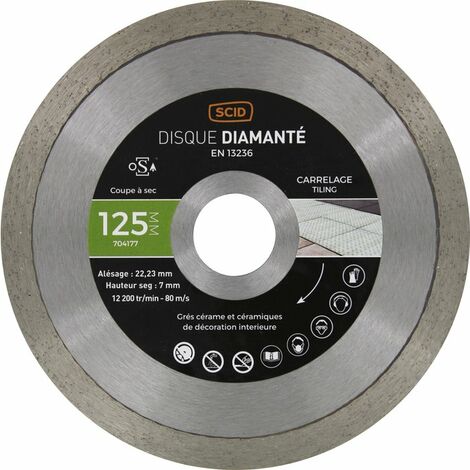 Disque diamanté carreleur expert SCID - Diamètre 125 mm (1/2)
