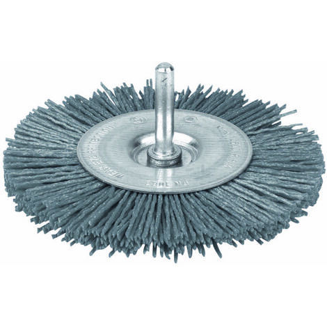 Brosse circulaire sur tige - SCID - Fils nylon gris - Diamètre 100 mm