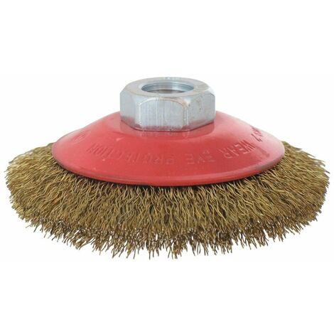 Brosse cuvette - SCID - Fils acier laitonné ondulés - Diamètre 90 mm