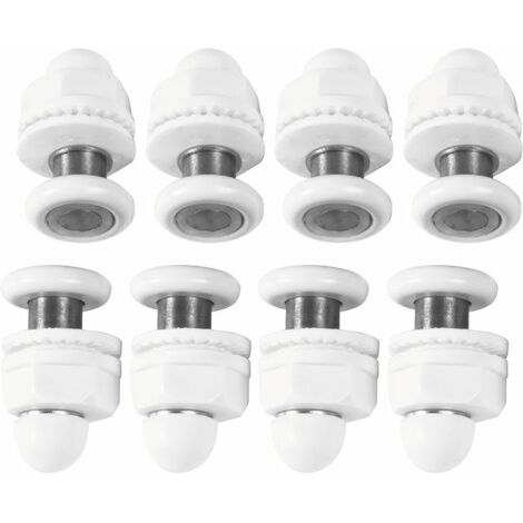Leda – Ensemble roulettes avec visserie pour cabines et parois de douche – Fabrication française – Compatible avec modèles Izi Box