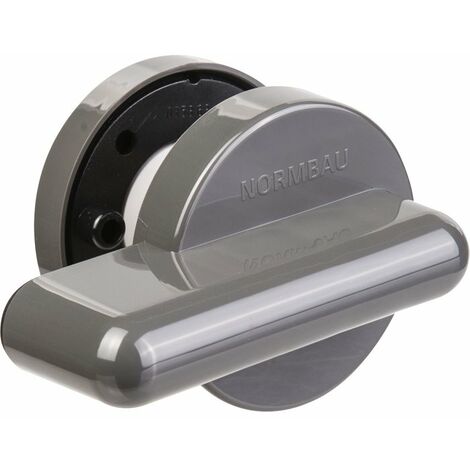 Verrou de cabine réversible en textile gris foncé – Pour cloisons modulaires – Fixation à vis – Épaisseur de porte 13mm – Normbau - NYTWR840