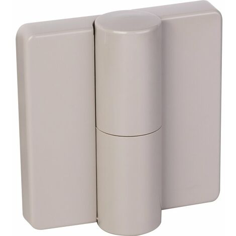 Paumelle sans ressort nylon avec noyau en acier – Largeur 72mm – Poids max 80kg pour portes intérieures – Gris Manhattan – Normbau - NYTB78