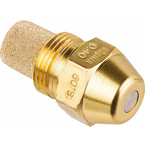 Danfoss – Gicleur chauffage central type S – Angle d'atomisation 60° – Débit 0,40 USgal/h – Pulvérisation optimale pour brûleurs à mazout - 030F6904