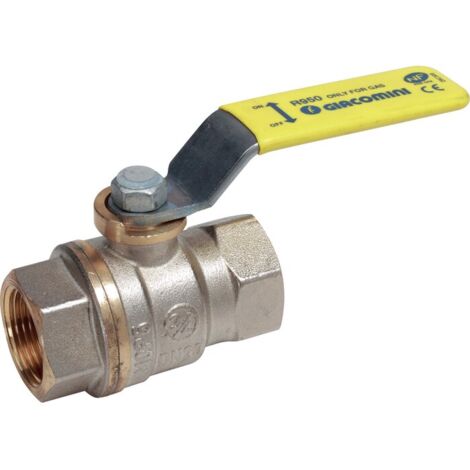 Giacomini – Vanne gaz à sphère carré 15x21 – Laiton nickelé – Pression max 5 bar – Pour gaz naturel et propane – Installation extérieure