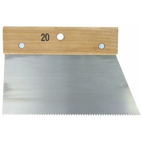 Couteau à colle 200 mm – Densité 250 g/m² – Manche bois droit – Application précise pour sols et murs – Outibat (1/3)