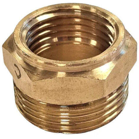 Riquier – Raccord réduit mâle 5/8'' – Réduction filetage femelle 1/2'' – Laiton pour plomberie – Application professionnelle