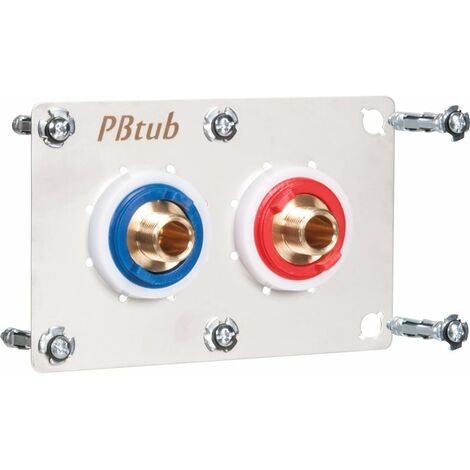 Pbtub – Sortie de cloison sanitaire 55 mm – Filetage mâle 3/8' – Installation à sertir – Compatible tube PER 12 mm