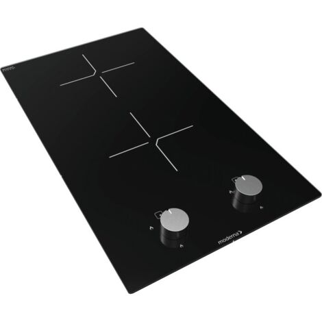 Moderna – Plaque vitrocéramique Domino MT+ 2 zones radiantes – Puissance 1200W et 1800W – Témoin lumineux et chaleur résiduelle