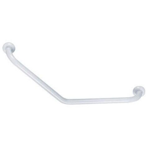 Barre d'appui coudée angle 135 ° - Dimensions: 265 x 265 mm - Couleur: blanc