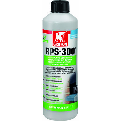 Griffon – Rénovateur pour surfaces plastiques et métalliques 500 ml – Rendement 10 m² – Séchage 24h – 7000572 - RPS-300