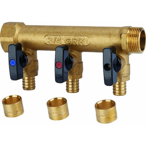 GRK – Raccord de robinetterie 3/4" MF – Filetage entrée 3/4" – Glissière D 16 – Pour installations sanitaires et plomberie (1/2)