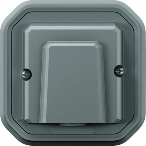 Sortie de câble étanche avec serre câbles Ø5mm à 13mm Plexo 16A 250V IP55 livrée complète fixation en encastré - gris