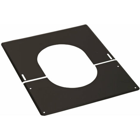 TEN – Plaque de finition pour conduit de pellets – Inox V2 – Angle d'ouverture 0° à 30° – Diamètre 80/130 mm – Installation sécurisée