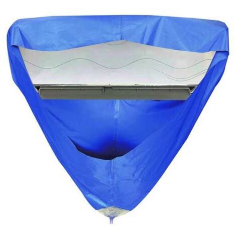 Bâche de nettoyage réutilisable pour climatisation XL – PVC renforcé – Double couture étanche – Compatible unités jusqu'à 1500 mm – Easyclim